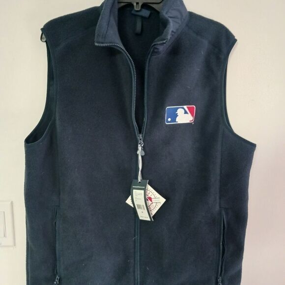 Vineyard vines NWT Men's Fleece Harbor Vest Navy Mayor Leages Zip-Up Siz… - Picture 1 of 8